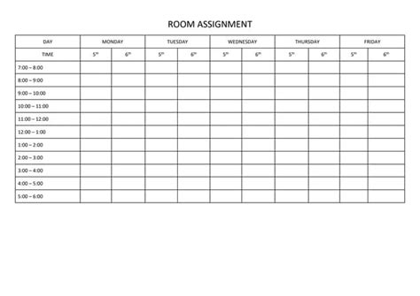 Room Assignment .